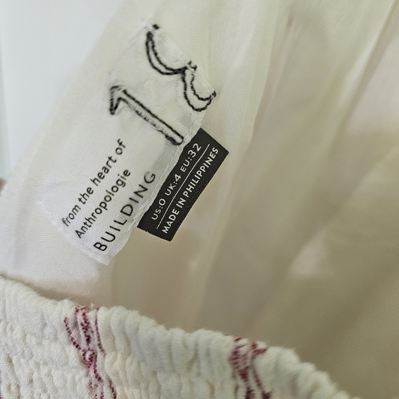 Anthropologie Cream and Pink Sleeveless Button Down Blouse - Picture 4 of 4